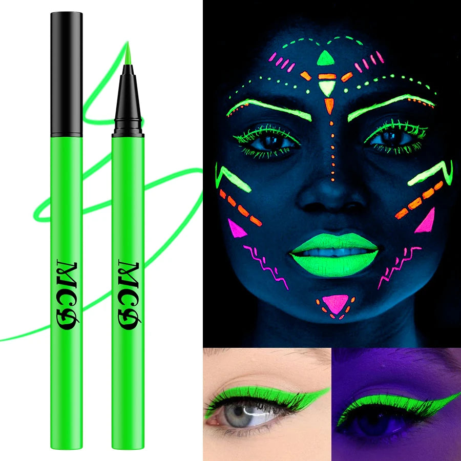 8 Colors Face Body Painting UV Light Neon Paint Art Makeup Blue Green Qme 05