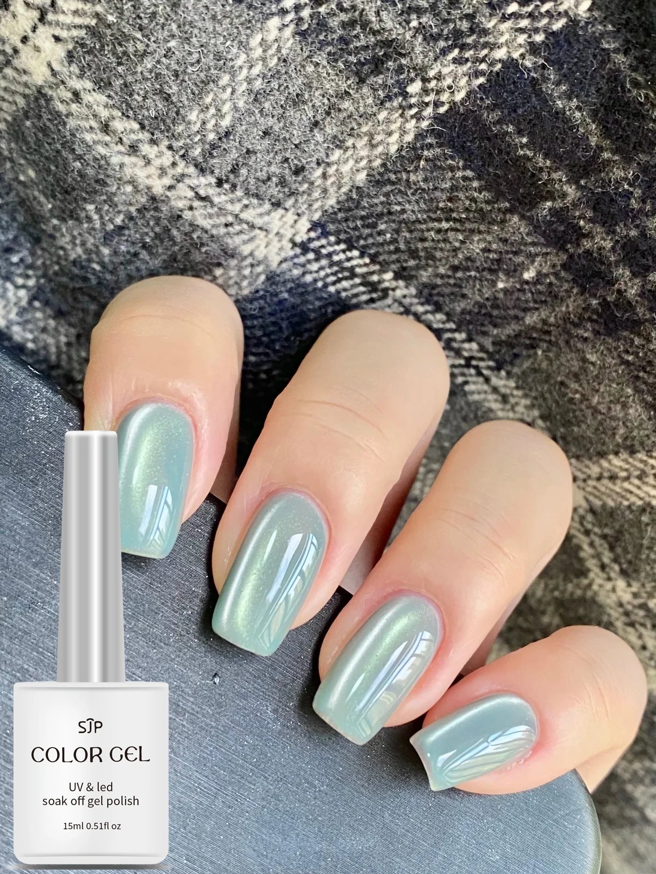 Colorful Crystal Aurora Cat Eye Gel Nail Polish Magnetic Varnish UV Qme 05