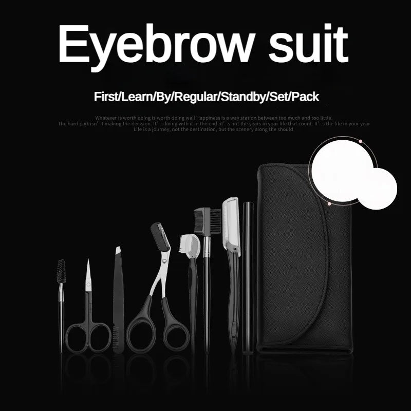 Eyebrow Grooming Shaper Pencil Tweezers Women Men Complete Qme