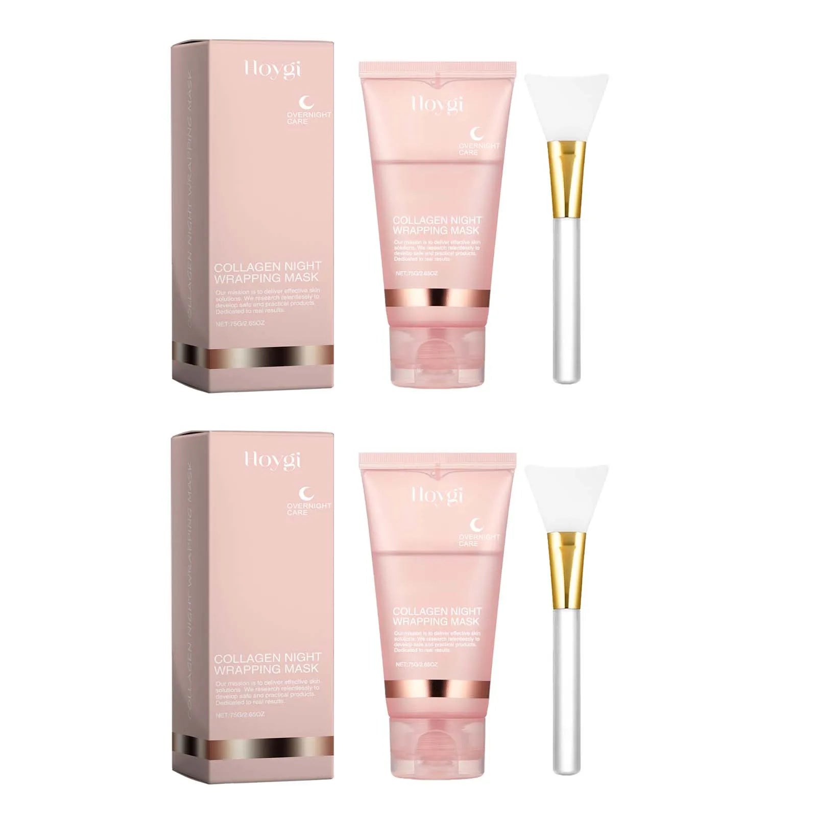 Deep Collagen Mask Peel Off Mask Anti Wrinkle Lifting Face Skin Care Masks Bio Pack Night Wrapping Woman Overnight Skin Hydrates Qme 2 Sets