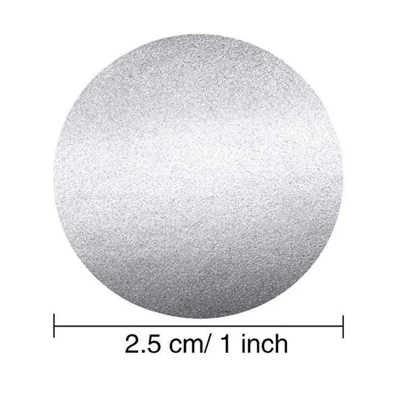 300Pcs 2.5cm/1inch Round Gold/Silver Self-adhesive Scratch Label Stickers,Can Be Used For Scratch Cards, Wedding Gift Cards Qme