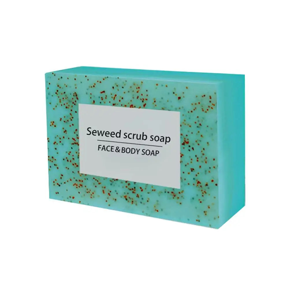 Scrub Soap Bars Men Women Seaweed Particle Cleaning Polishing Qme 1pcs