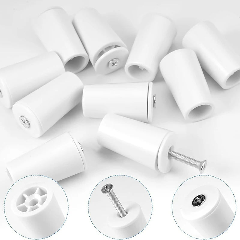 8Pcs White Plastic Blind Stoppers Smooth Compact Roller Shutter Repair Curtains Accessories Window Blind Stopper Parts. Qme