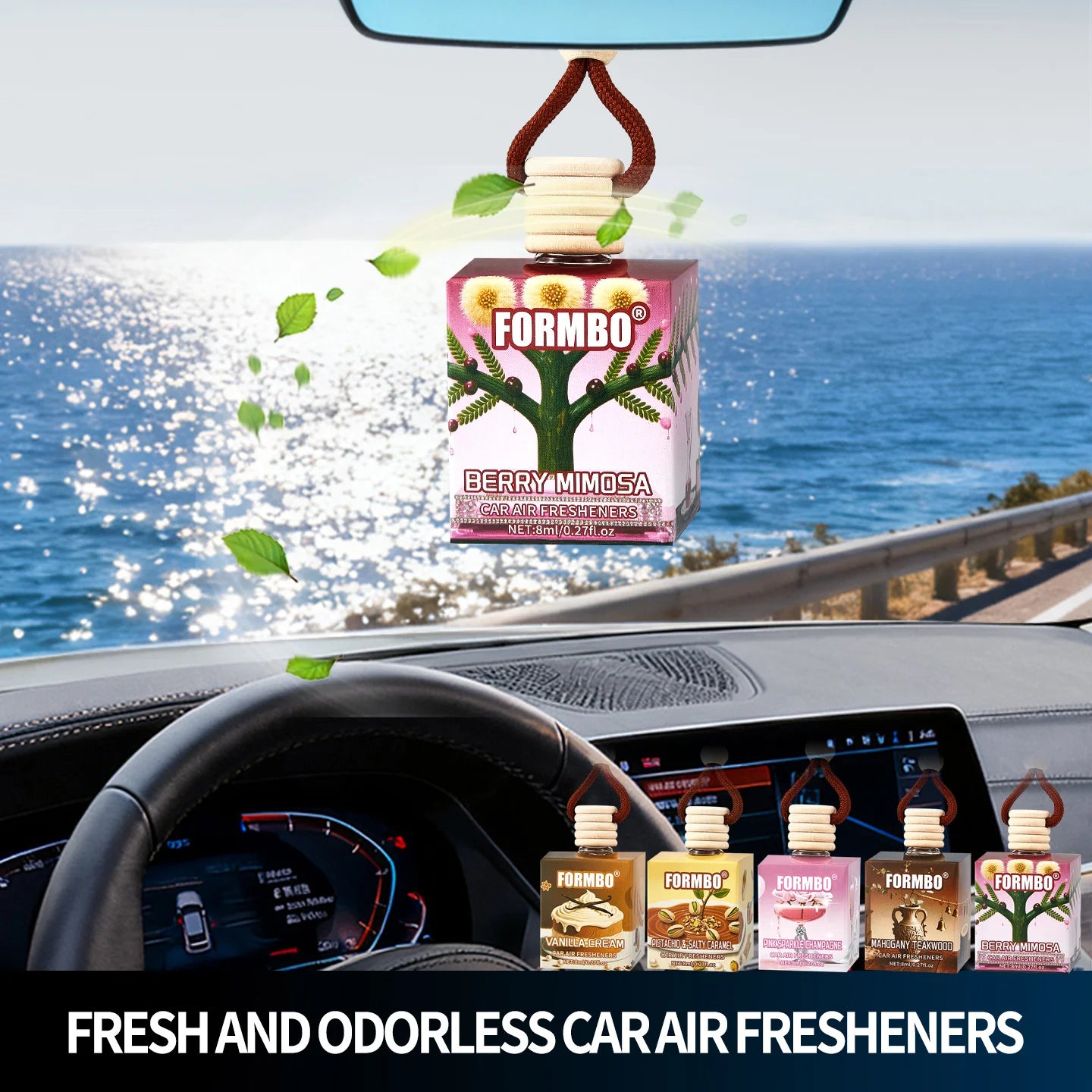 Long-acting Air Car Perfume Fresh Flower Fragrance Lasting Charming Qme