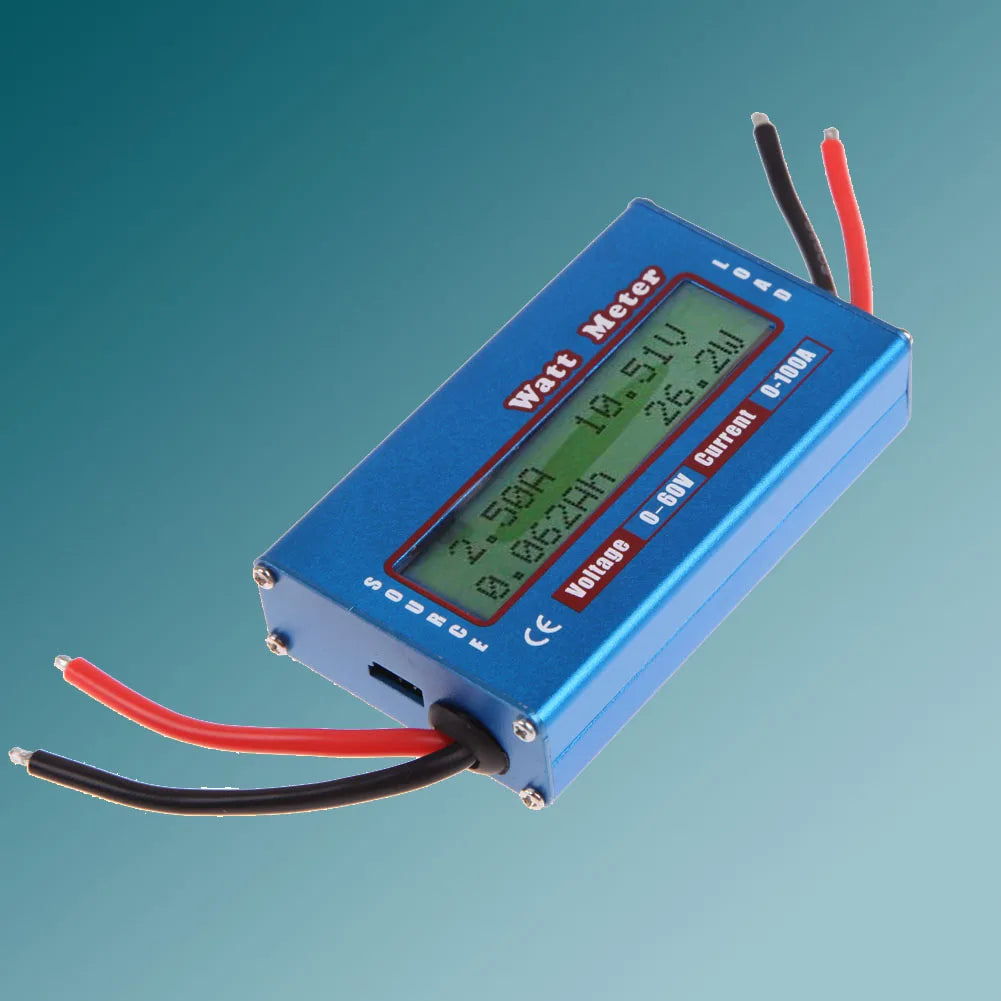 DC Power Analyser Watt Volt Amp Meter LCD Digital Display 12V 24V Current Energy Meter Ammeter Power Tester Qme