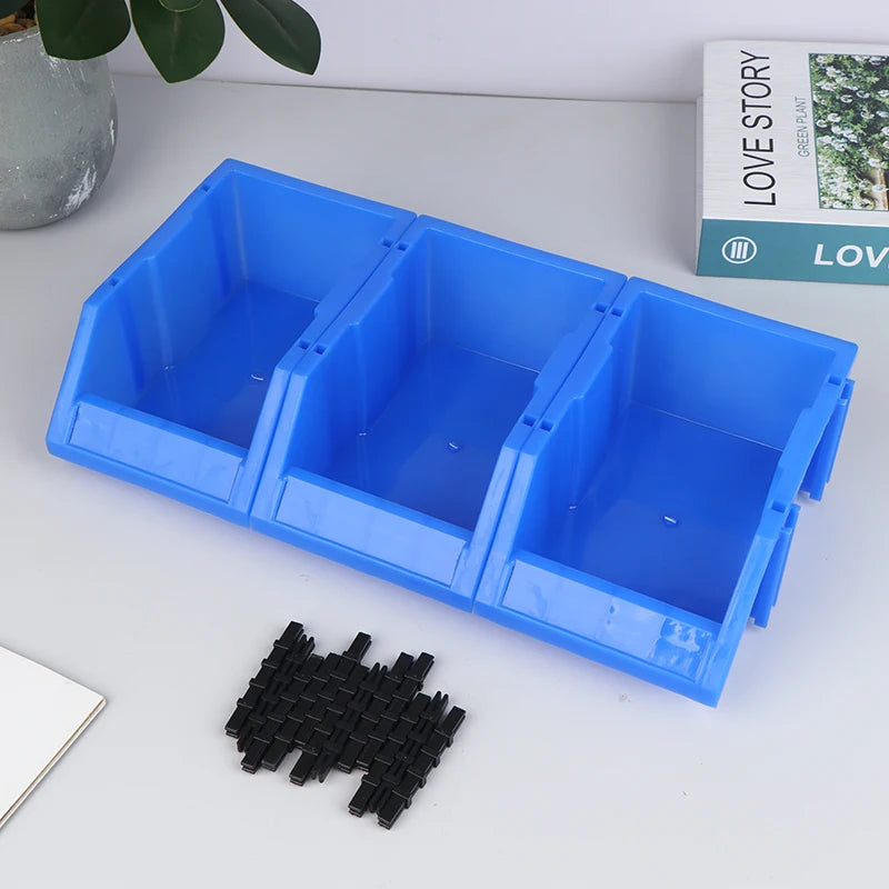 1 2 Stackable Bin Parts Storage Organizer Garage Bins Plastic Screw Qme
