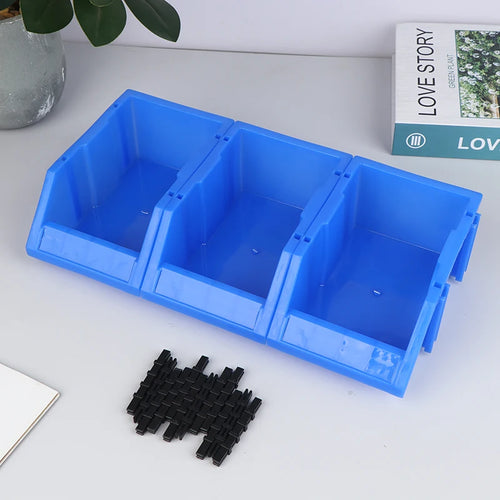 1 2 Stackable Bin Parts Storage Organizer Garage Bins Plastic Screw Qme