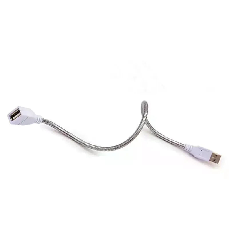 USB Desk Lamp Power Cable Extension Cord Flexible Metal Hose Qme