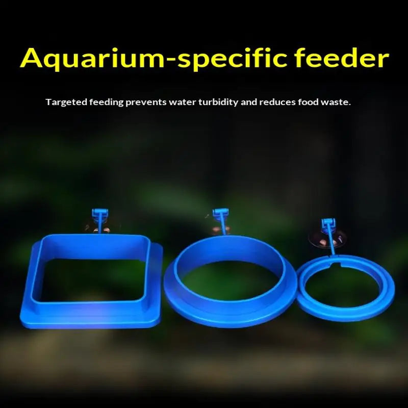 Aquarium Feeding Ring Fish Tank Floating Food Tray Feeder Square Qme