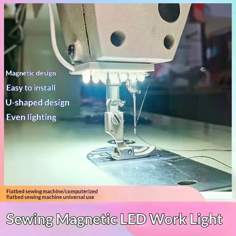 1 Set No Radiation No Strobe Efficient Energy Saving Magnetic Base Sewing Light Flexible Gooseneck Lamp LED Light Qme