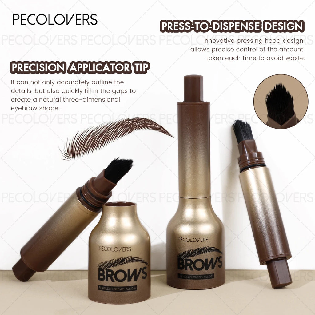 Travel Eyebrow Powder Angled Brush Waterproof Non-caking Blendable Qme