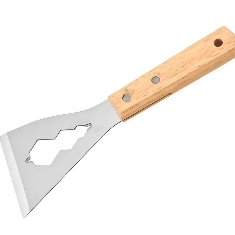 Paint Scraper Tool, Stainless Steel Hard Putty Scraper with Wooden Handle, Used for Removing Dry Wall Paint and Filling Joints Qme