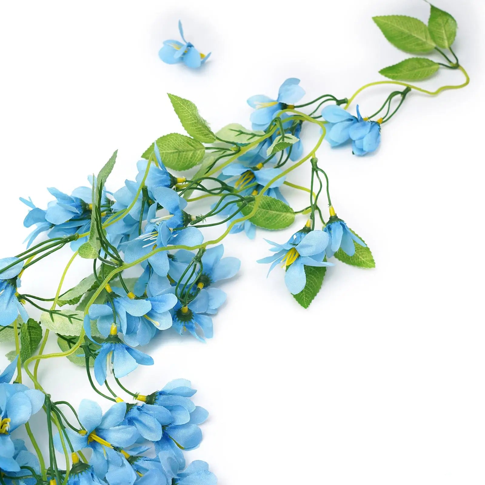 1PCS Hanging Artificial Fake Hanging Silk Flowers Vines Plants Garden Decor Indoor Outdoor Wedding Party Wall Balcony Decor Qme