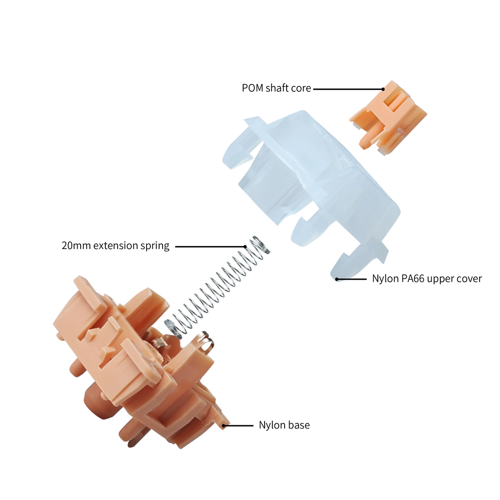 Chosfox&Outemu Yichu Switch Silent Linear Switch RGB 5Pin Hot Swap Mechanical Keyboard Switch for Gaming Mechanical Keyboard Qme
