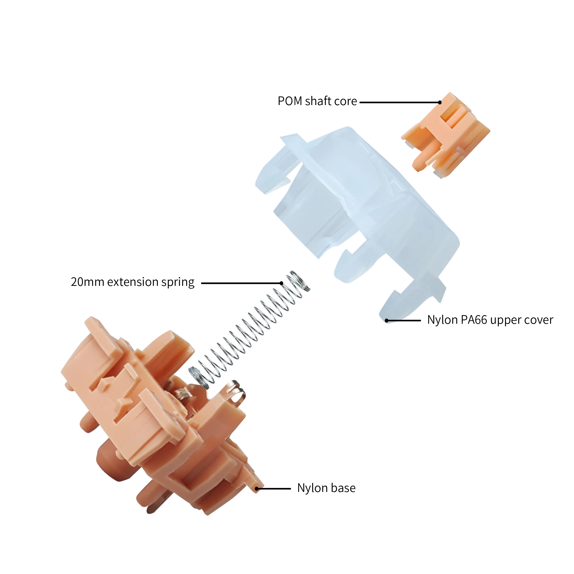 Chosfox&Outemu Yichu Switch Silent Linear Switch RGB 5Pin Hot Swap Mechanical Keyboard Switch for Gaming Mechanical Keyboard Qme
