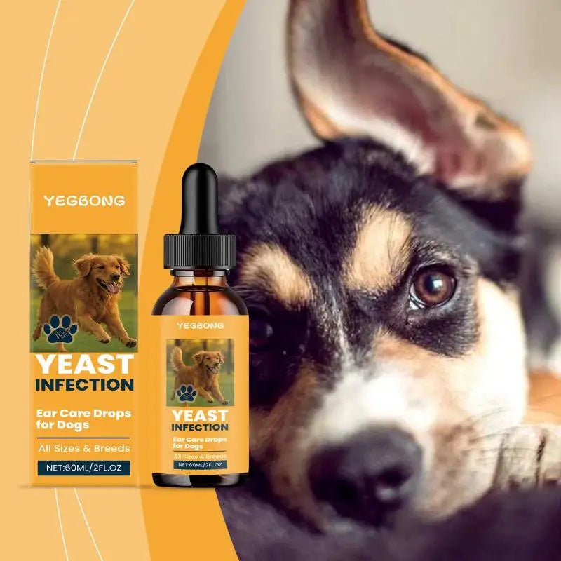 Yegbong Pet Ear Cleaning Drops Remove Wax Dirt Relieve Itchy Odor Qme
