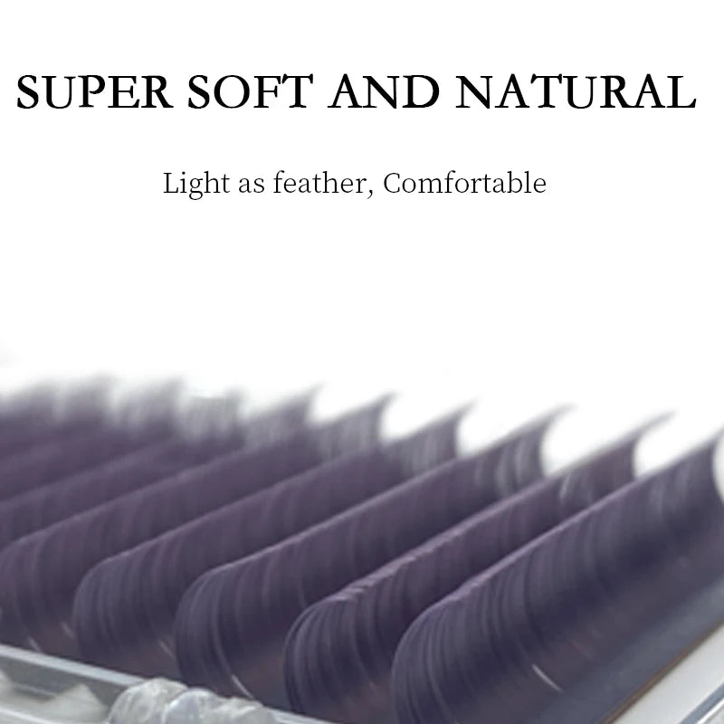NATUHANA Dark Colored Eyelashes Extension Individual Natural False Qme