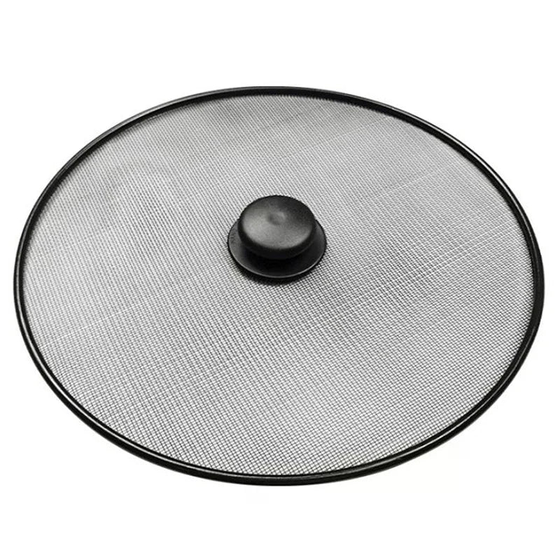 Black Splatter Screen Anti Grease Frying Pan Oil Splash Guard Lid Fine Mesh Splash Guard Cover Lid Kitchen Tools Qme