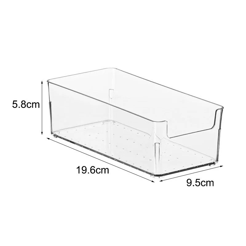 Medium Long Box Household Transparent Storage Desktop Plastic Qme Default Title