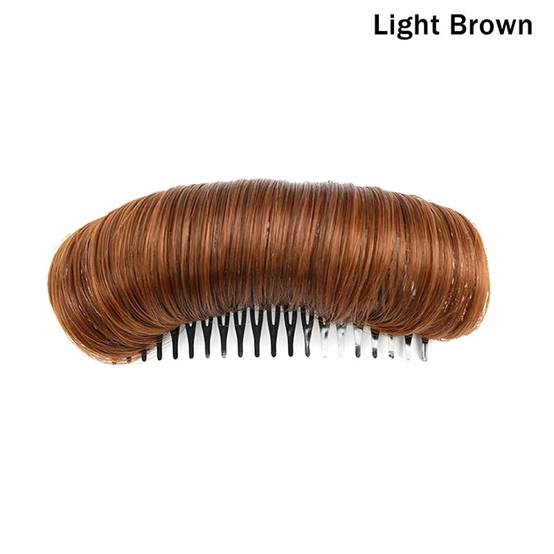 Wig Cushion Stable Hair Roots Volumizing Fiber Insert Comb Invisible Qme Light brown