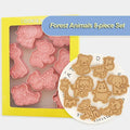 8 Pcs/Set DIY Christmas Biscuit Mould Plastic Cookie Cutter Cartoon Baking Mould Cookie Decorating Tools Baking Tools Qme Forest animals