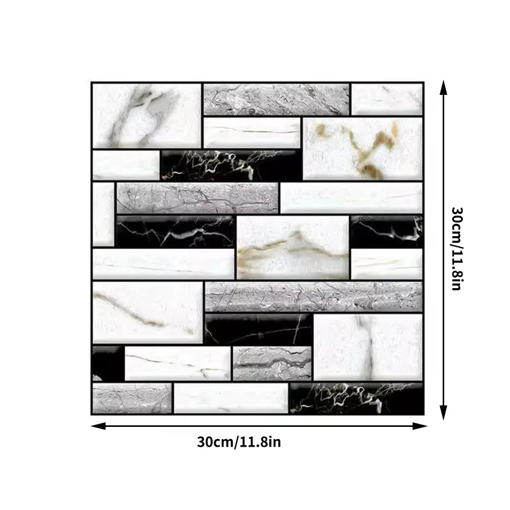 10/20PCS Self-Adhesive Wall Pasted Waterproof Anti-Fouling Beautify Decorative Living Room Tv Background Wall Qme JQZ371 10 pieces