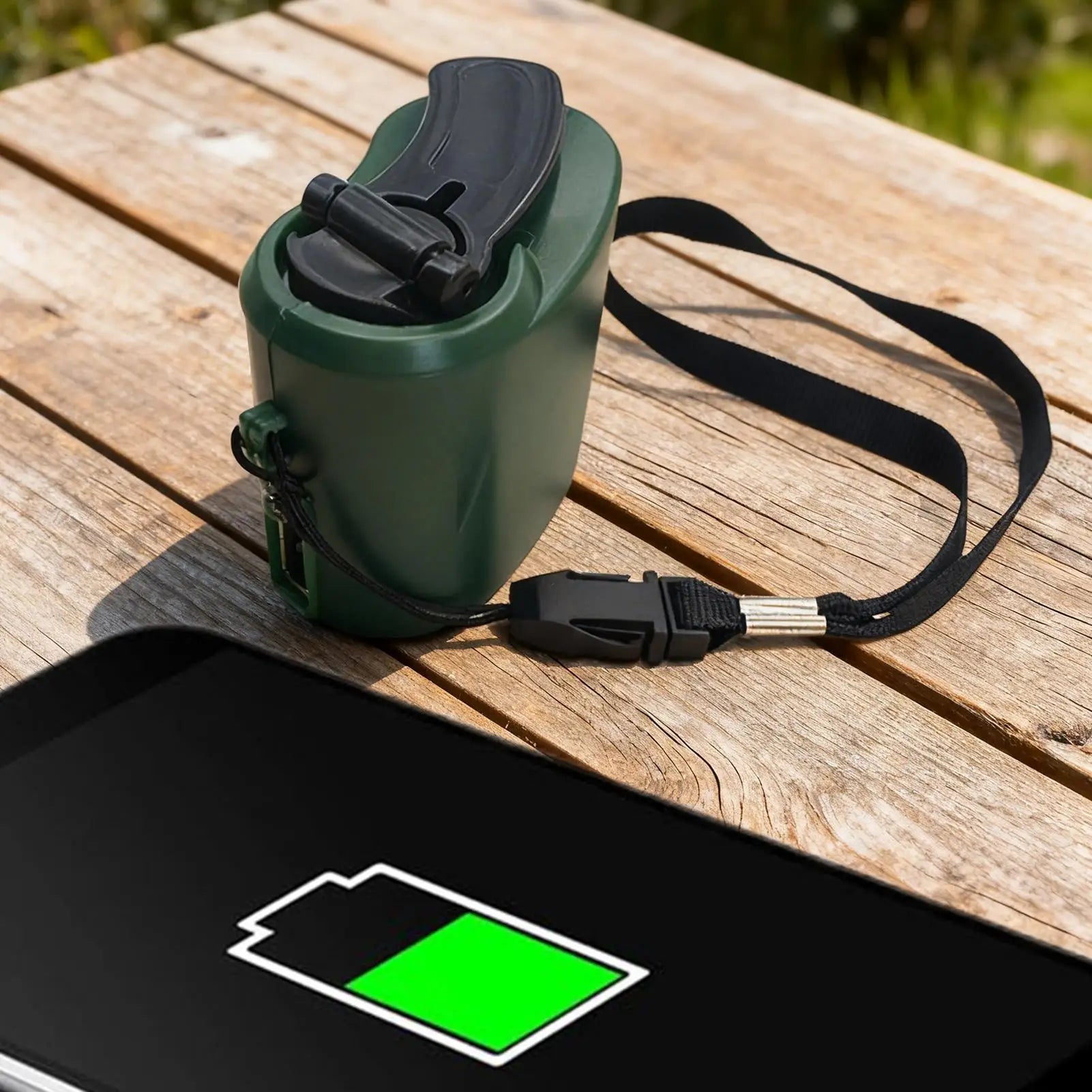 Hand Crank Phone Charger Portable Power Supply Backpacking Cellphone Qme