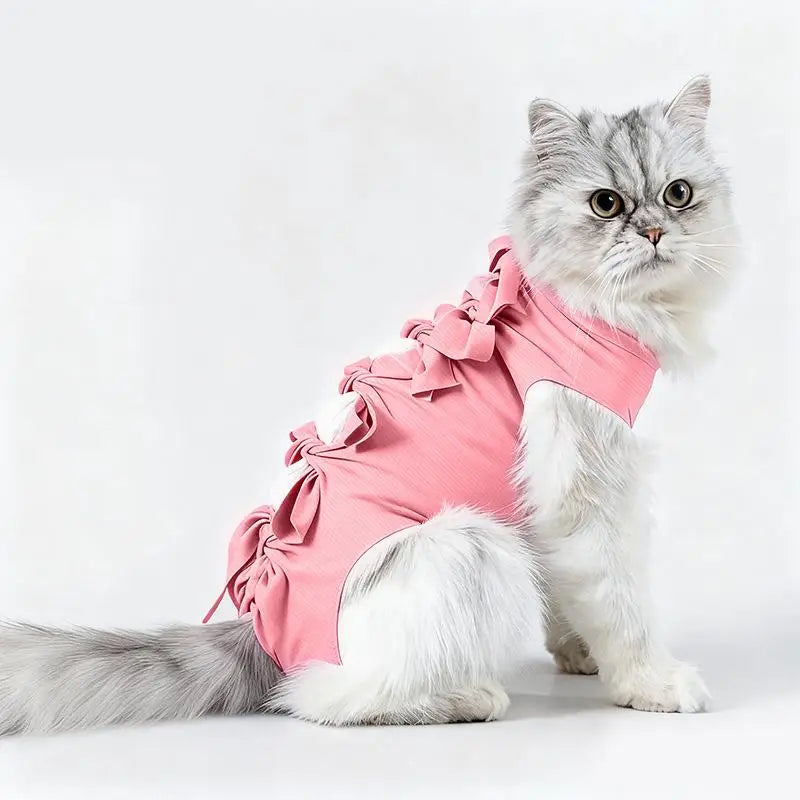 Postoperative Recovery Anti Licking Clothing Adjustable Cat Wound Qme H L