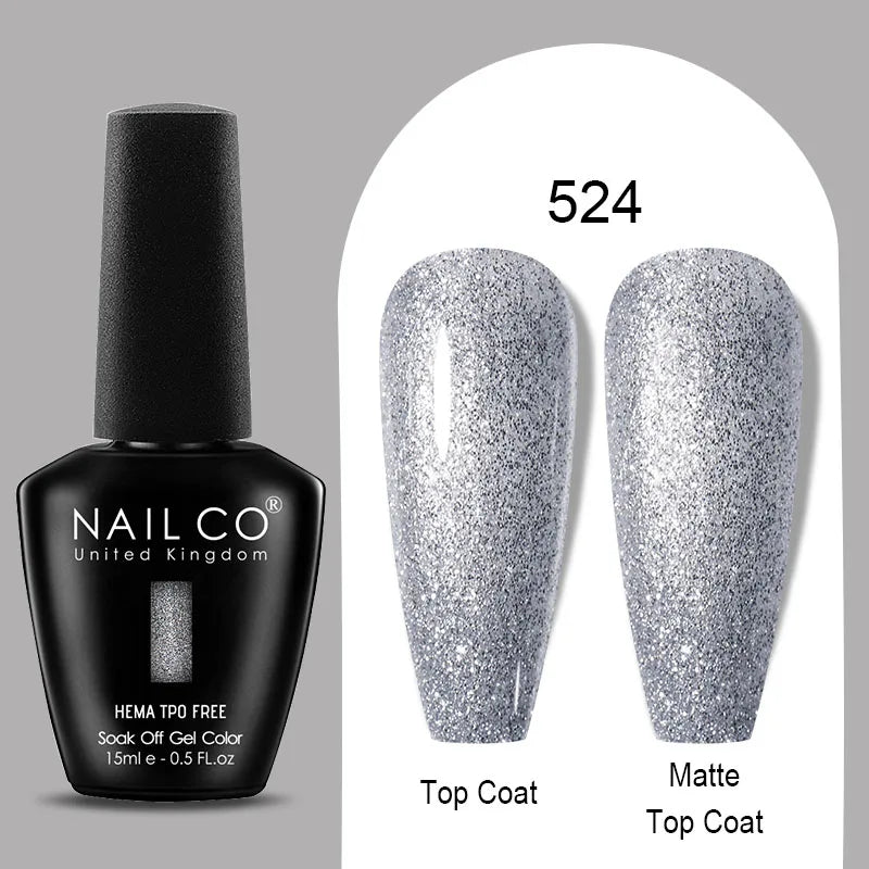 Nailco Jelly Gel Nail Polish Transparent Varnishes 44 Colors Red Pink