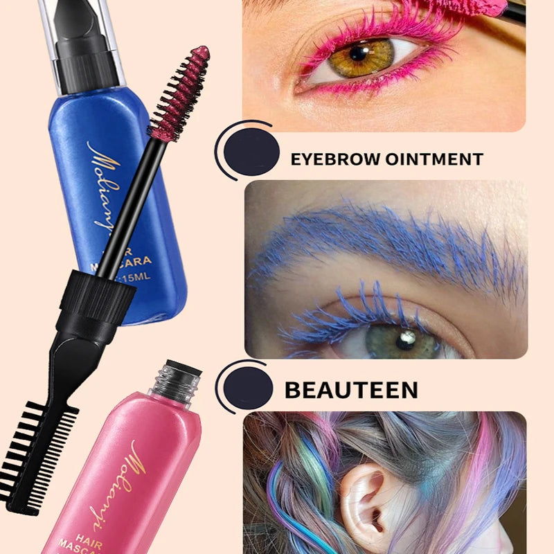 Disposable Hair Dye Long-lasting Highlight Mascara Dual-use Easy Qme