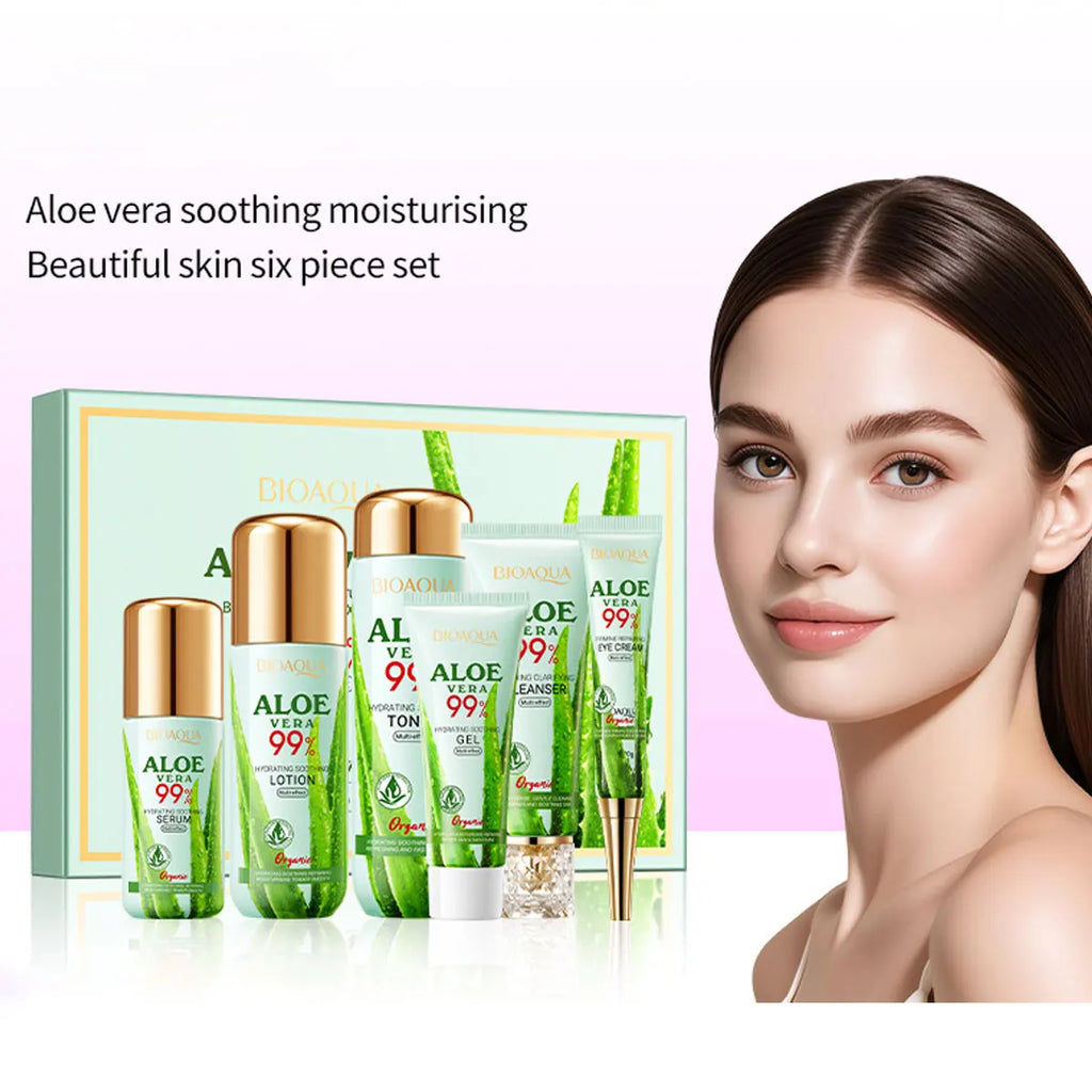 6-Piece Aloe Skin Care Moisturizing Face Cream Christmas Box Qme