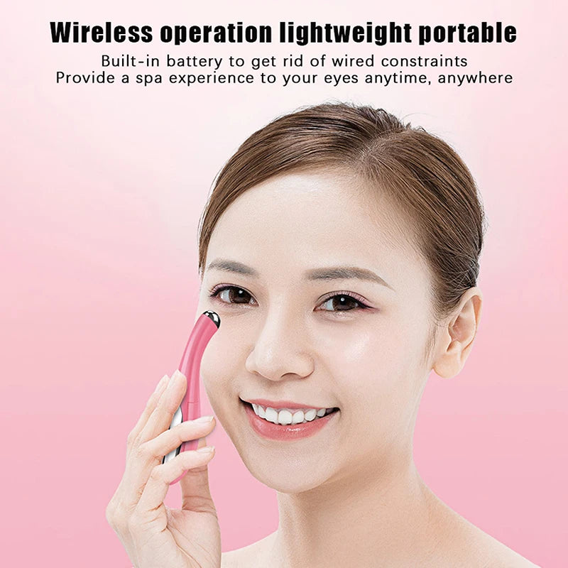 Portable Electric Eye Massager Vibration Therapy Wrinkles Dark Qme