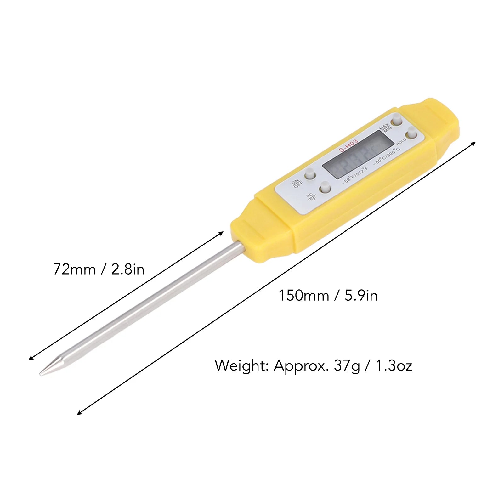 Digital Kitchen Food Thermometer Stainless Steel Electronic Temperature Gauge Tool Thermometer For Milk BBQ Meat Cooking Qme