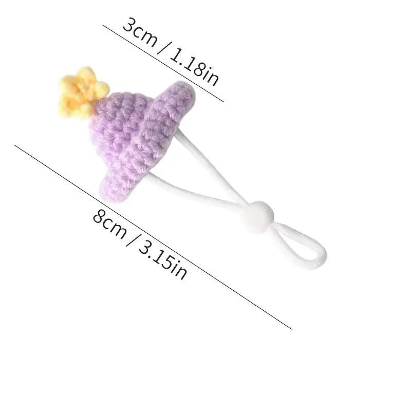 Cute Handmade Knitted Hat Pet Tiny Hamster Parrot Chipmunkguinea Pig Qme A2
