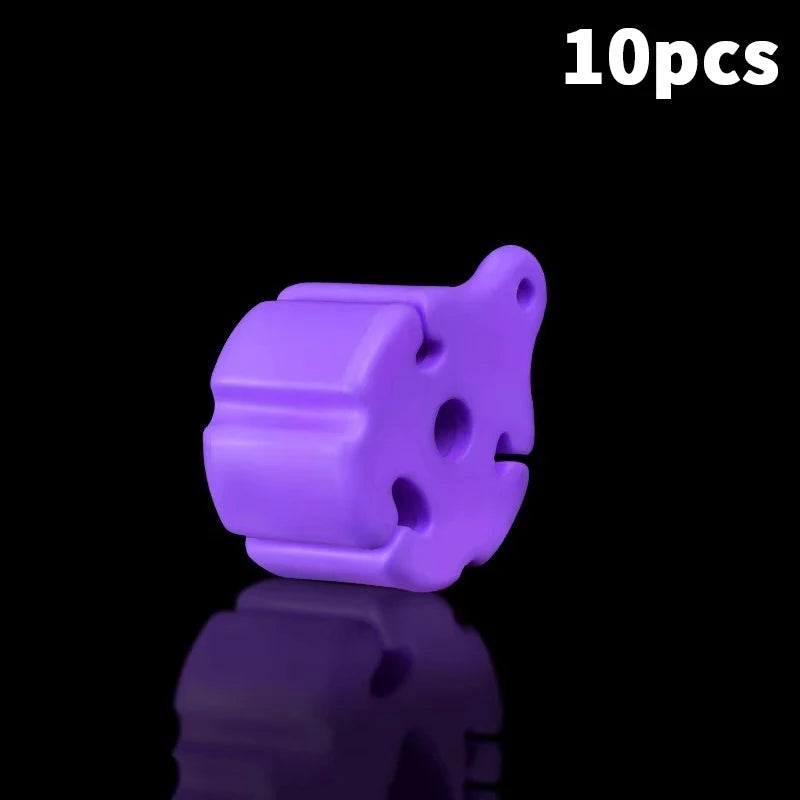 5 Portable Fishing Rod Holder Ball Bundle Storage Accessories Tie Qme 10pcs Purple