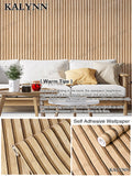 Wood Slat Self Adhesive Wallpaper Vinyl Decorative Peel Stick Contact Qme Grating Stripe 2A 16FTx17in5mx45cm