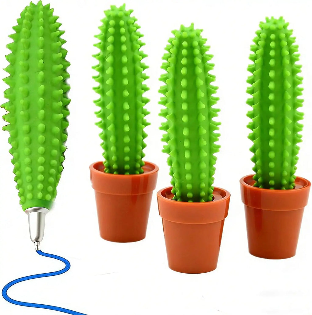 1pc Cactus Pen, Simulation Succulent Plant Pen, Cute and Novel Desktop Decoration and Fun Office Supplies with Blue Ink Qme
