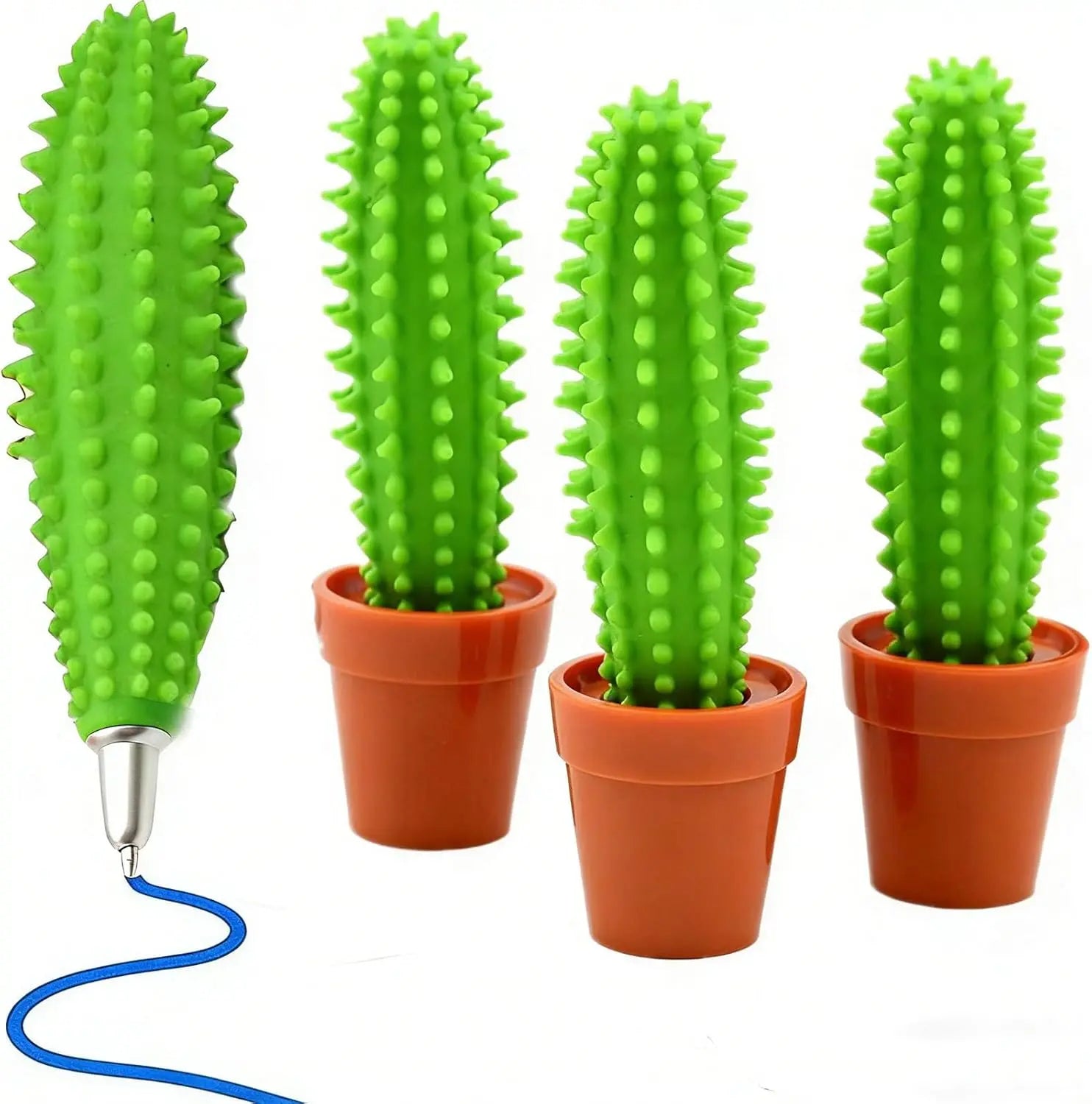 1pc Cactus Pen, Simulation Succulent Plant Pen, Cute and Novel Desktop Decoration and Fun Office Supplies with Blue Ink Qme
