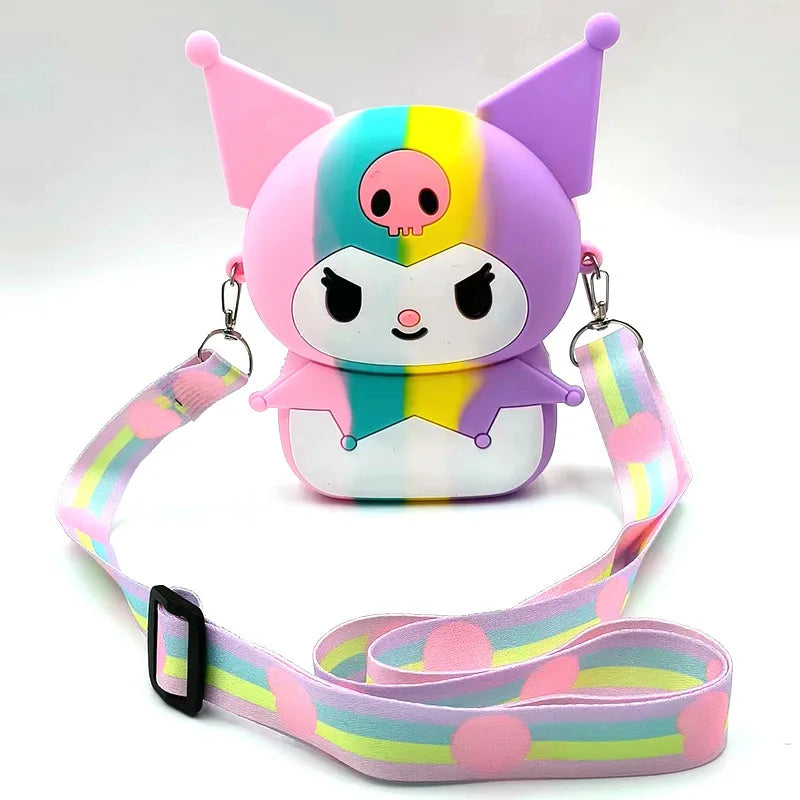 Kuroomi Cute Cat-shaped Silicone Coin Purse Multi-color Strap Qme 3