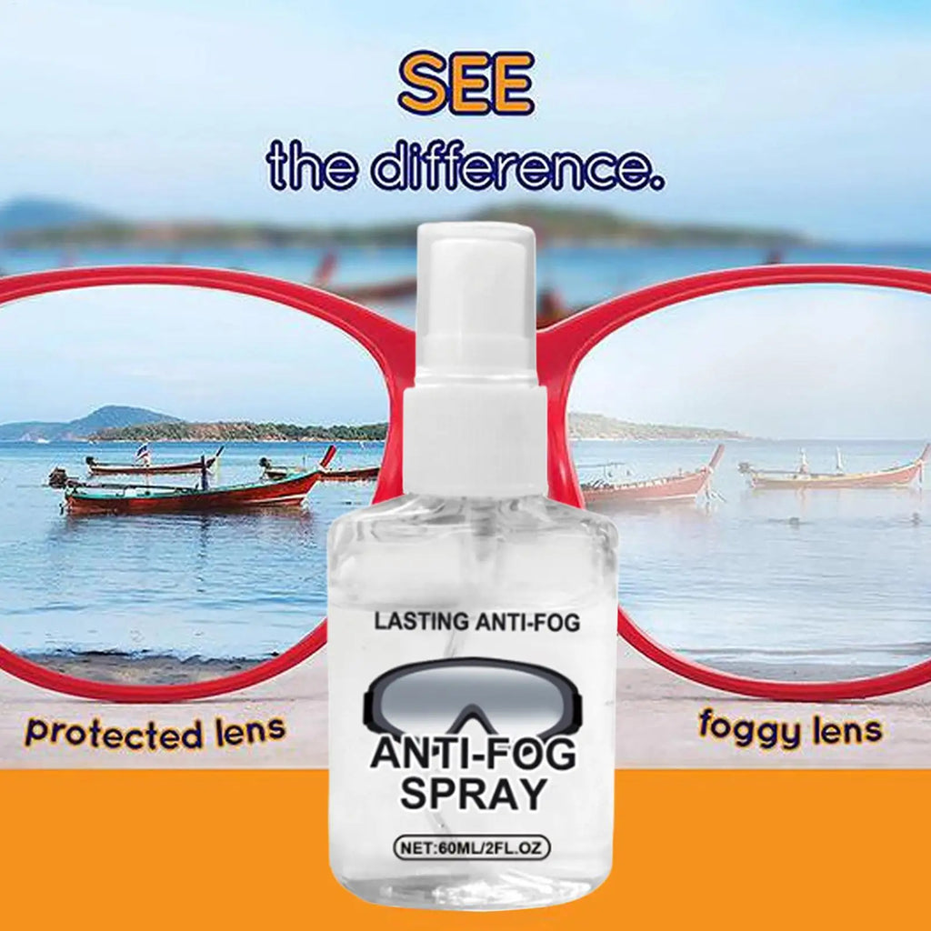 1pcs Antifogging Agent For Glasses Quick Anti-Fog Spray Anti Fog Spray Eyeglass Lens Cleaner Long Lasting Defogger 60ml Qme