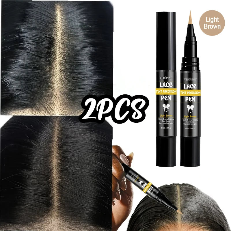 Wig Lace Headgear Dyeing Pens Used Coloring Complementary Qme 2pcs-C01