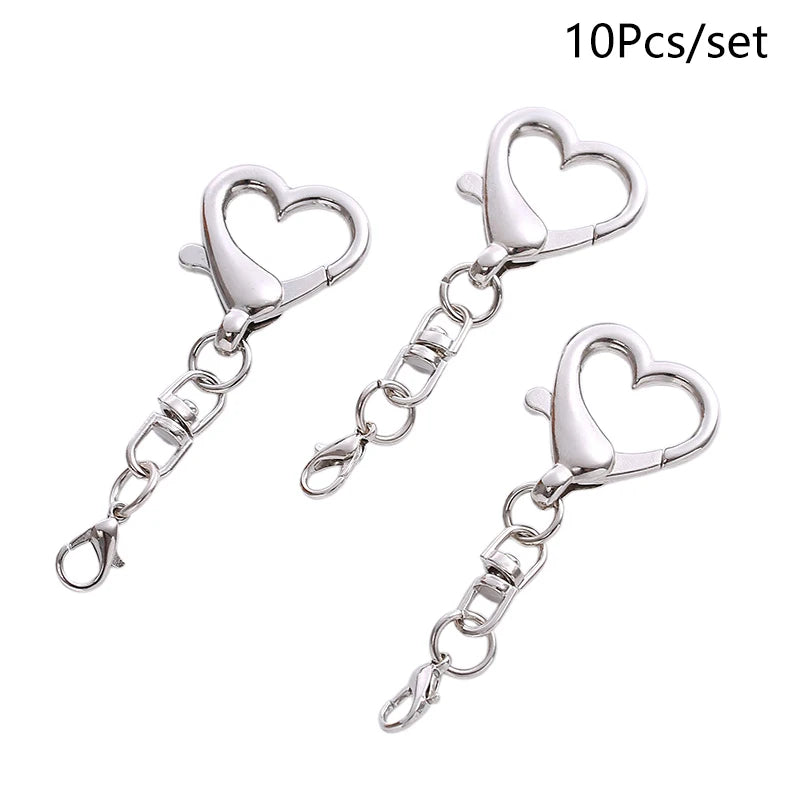 Round Wire Open Ring Metal Key Holder Unique Alloy Heart Keyring Qme