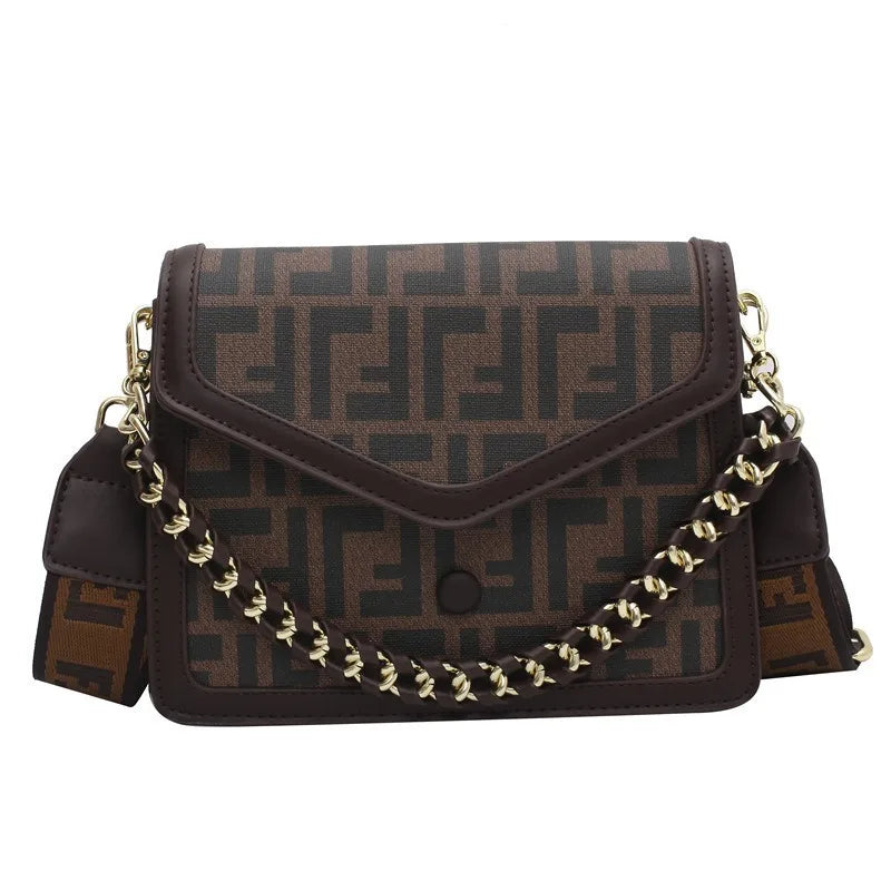 2026 Spring Arrival Retro Letter Print Crossbody Bag Stylish Mini Qme