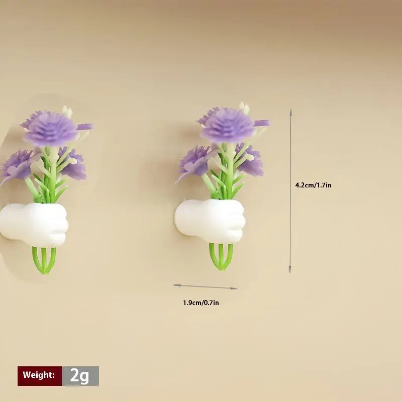 1 12 Dollhouse Miniature Handheld Flower Model Wall Hanging Qme Purple