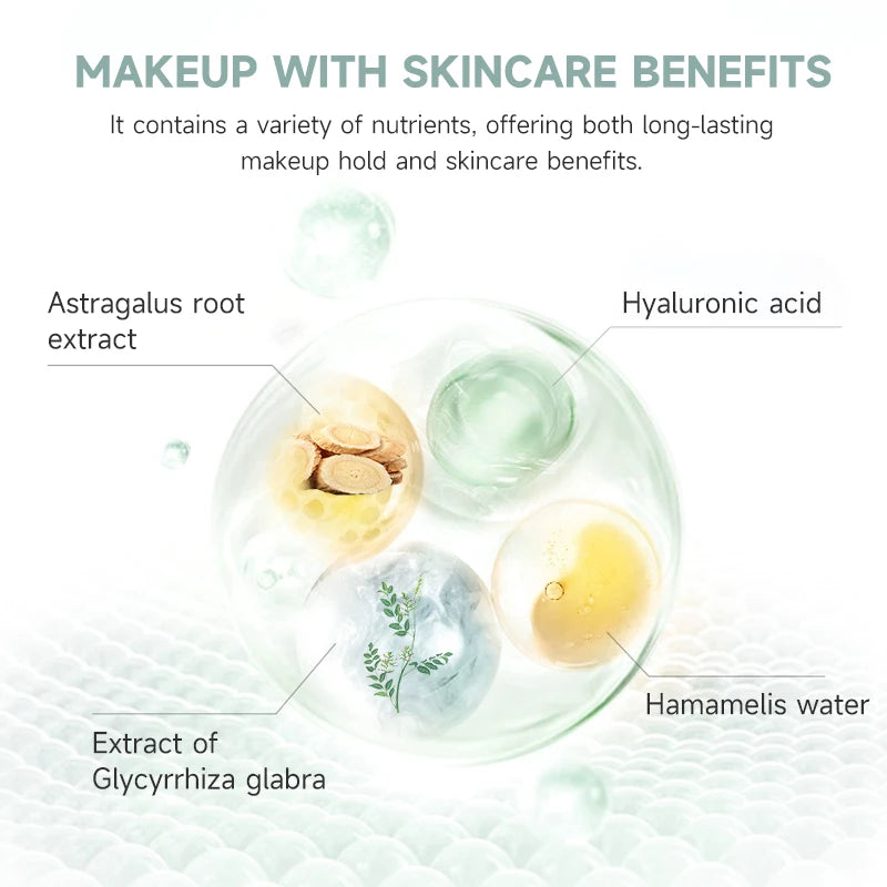 Long-Lasting Makeup Setting Spray With Hyaluronic Acid, Moisturizing Oil Control, Smudge & Transfer Resistant, Quick-Dry Qme