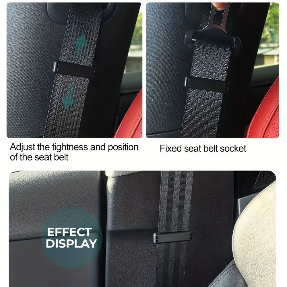 2Pcs Elastic lifting regulator of automobile seat belt fixing clip universal seat belt anti-skid fixing limiter Compact Design Qme