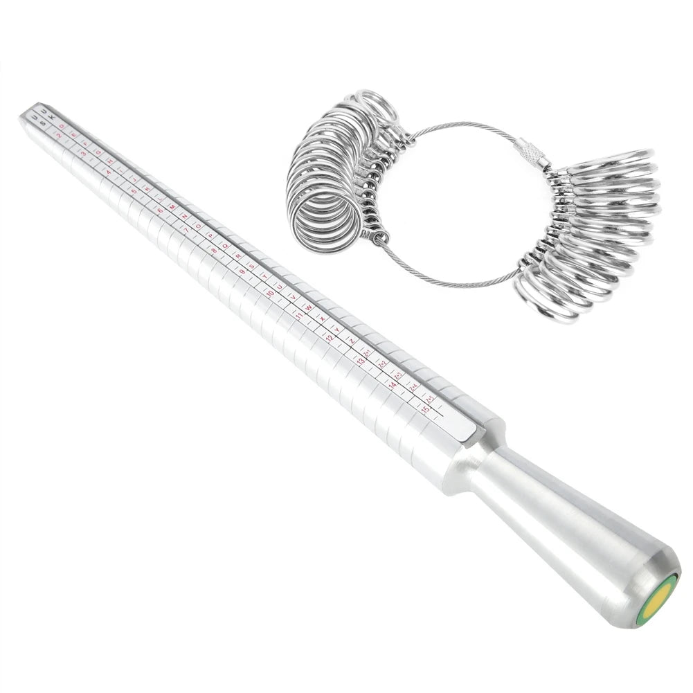 Finger Gauge Finger Sizer Finger Measure Tool UK Size Mandrel Stick Finger Gauge Sizer Jewelry Measuring Tool Set Qme