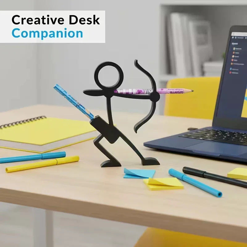 3D Printed Stick Figure Pencil Holders Pen Racks Desktop Ornaments Qme