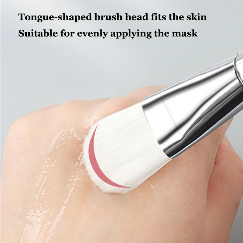 1PC Professional Double Ending Soft Bristle Silicone Wear-resistant Facial Flexible Mask Brush Skin Care Cleaning Beauty Tools Qme