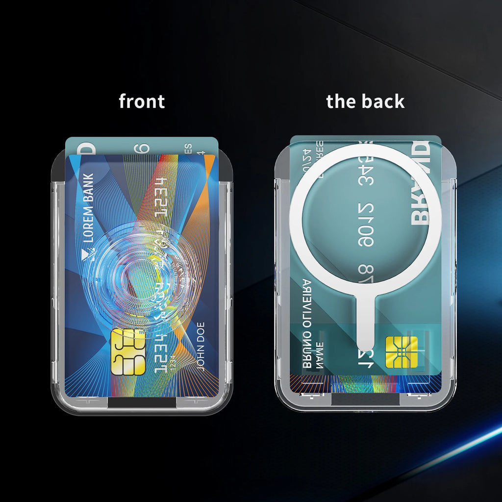 Magsafe Transparent Magnetic Card Bag Airbag Holder Suitable Iphone Qme